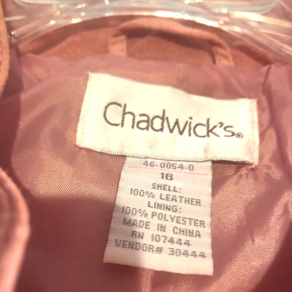 Chadwicks pink suede jacket